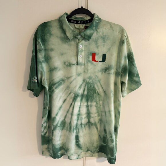 Miami Hurricanes UM Nike Tie-Dye Polo (Medium) - Picture 1 of 3